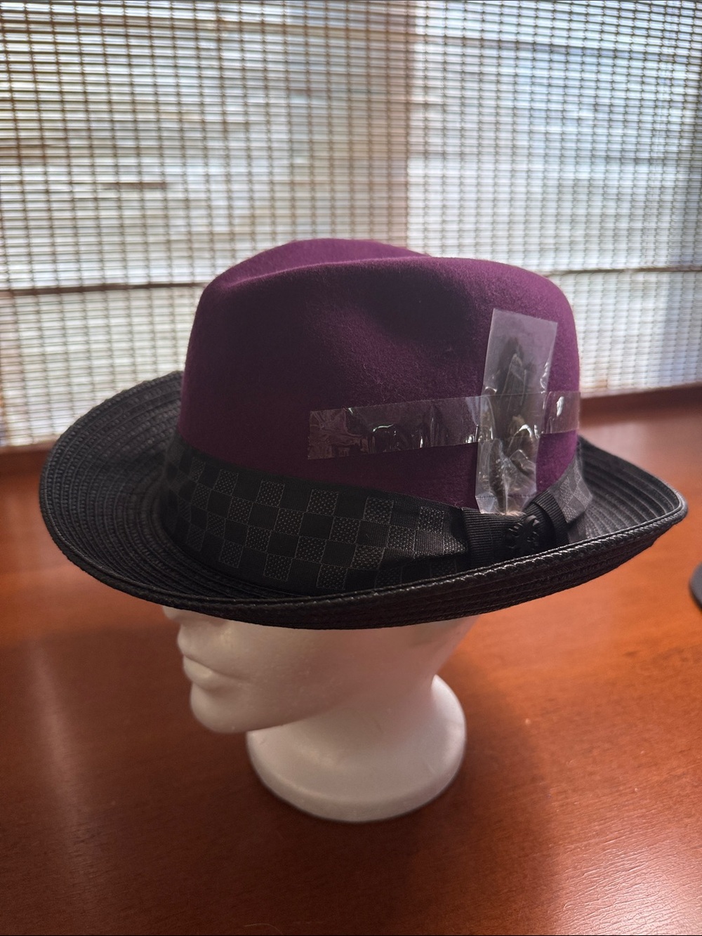 Stacy Adams “August” Purple and Black Fedora